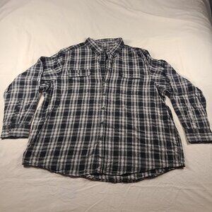 New Faded Glory Flannel Men's 3XL (54-56) Black-White